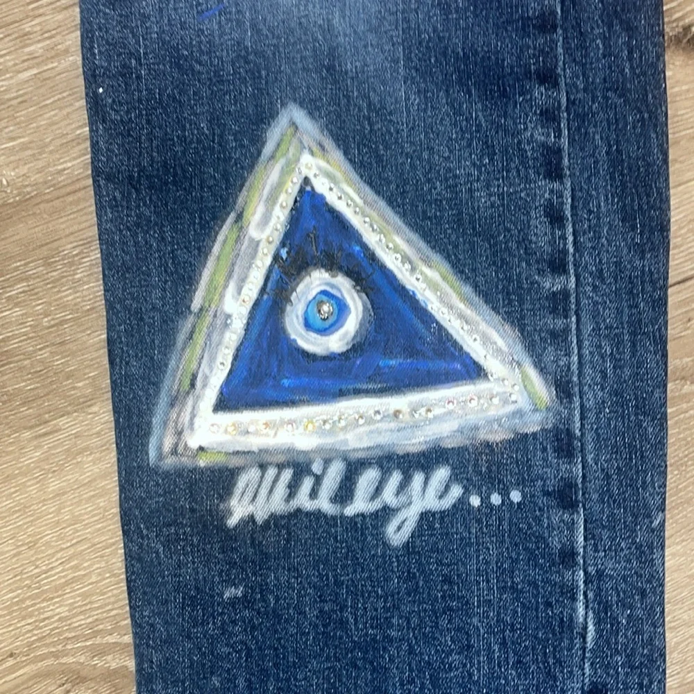 Men’s Levi jeans, W32 L34 dark denim designed by my daughter so the ONLY PAIR